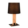 LED-Tischleuchte Rahul, holz/schwarz, inkl. Sensordimmer