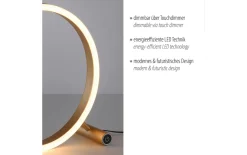 LED-Tischleuchte Ritus, messing matt, 30 cm