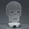 LED-Tischleuchte Skull in chromfarbig