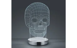 LED-Tischleuchte Skull in chromfarbig