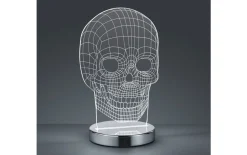 LED-Tischleuchte Skull in chromfarbig