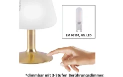 LED-Tischleuchte Till, messingfarbig, 20 cm