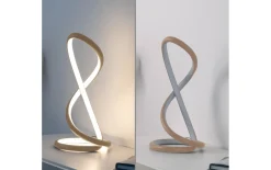 LED-Tischleuchte Twist, sandfarbig, inkl. Dimmfunktion