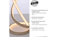 LED-Tischleuchte Twist, sandfarbig, inkl. Dimmfunktion