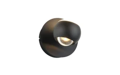 LED-Wandleuchte Cannon, schwarz, inkl. Funkfernbedienung