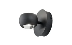 LED-Wandleuchte Cannon, schwarz, inkl. Funkfernbedienung