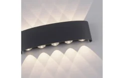 LED-Wandleuchte Carlo, anthrazit, 10-flammig, 27 cm