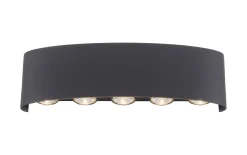 LED-Wandleuchte Carlo, anthrazit, 10-flammig, 27 cm