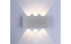 LED-Wandleuchte Carlo, silberfarbig, 6-flammig, 17 cm