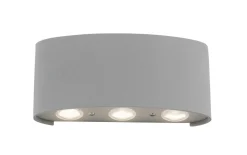 LED-Wandleuchte Carlo, silberfarbig, 6-flammig, 17 cm