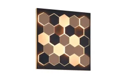 LED-Wandleuchte Cinque Cifavo, schwarz, inkl. Dimmfunktion