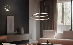 LED-Wandleuchte Cinque Cinardi, nickelfarbig, inkl. Dim to Warm Funktion