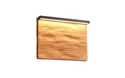 LED-Wandleuchte Kalea, holzfarbig