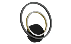 LED-Wandleuchte LANACERA, schwarz/gold