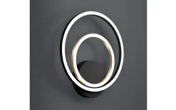 LED-Wandleuchte LANACERA, schwarz/gold