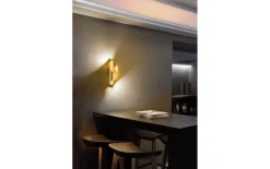 LED-Wandleuchte Nevis, goldfarbig, 31 cm