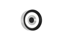 LED-Wandleuchte Speaker, schwarz/alufarbig