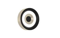 LED-Wandleuchte Speaker, schwarz/sandfarbig