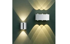 LED Wandleuchte Wales, nickel matt, 9 cm