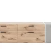 Lowboard Baveno, Eiche-Nachbildung/hellgrau, inkl. Frontbeleuchtung