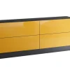 Lowboard Colors, goldgelb, inkl. Sockel