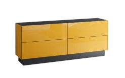 Lowboard Colors, goldgelb, inkl. Sockel