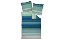 Mako-Satin Bettwäsche moments, blau/türkis, 135 x 200 cm