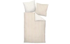 Mako-Satin Wendebettwäsche modern classic, naturell, 155 x 220 cm