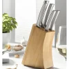 Messerblock New Steel Design aus Massivholz, 6 teilig