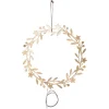 Metall Kranz mit Beleuchtung Holiday, goldfarbig, 28 cm