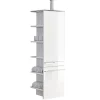 Midischrank Leo Living 116, Glas Optiwhite/schneeweiß glanz