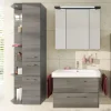 Midischrank Prag, graphit Struktur quer Nachbildung