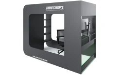 Minecraft Kojenbett, schwarz carbon Nachbildung, 120 x 200 cm