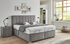 Motor-Boxspringbett Ohio Motor 2.0, grau, 180 x 200 cm