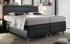 Motor-Boxspringbett Veritas, dunkelgrau, 180 x 200 cm, Härtegrad 2 und 3