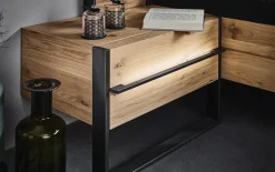 Nachtisch Steel, Wildeiche gebürstet, 65 x 46 cm