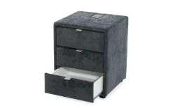 Nachtkonsole Lissy, anthrazit, inkl. USB Aufladestation