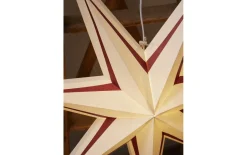 Papier Stern Stripe, dunkelrot/weiß, 70 cm