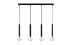 Pendelleuchte Barrell, schwarz, 4-flammig, 66 cm