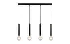 Pendelleuchte Barrell, schwarz, 4-flammig, 66 cm