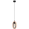 Pendelleuchte Basildon, holz/schwarz, 1-flammig, 19 cm