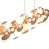 Pendelleuchte Bubble, goldfarbig/weiß, 150 cm