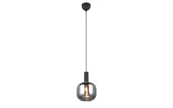 Pendelleuchte Diva, chromfarbig/schwarz, 1-flammig