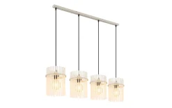 Pendelleuchte Gorley, beige, 4-flammig, 110 cm