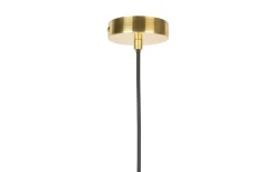 Pendelleuchte Lauren L in goldfarbig/rauchgrau, 1-flammig