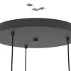 Pendelleuchte Romazzina, 3-flammig, schwarz, 90 cm