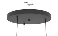 Pendelleuchte Romazzina, 3-flammig, schwarz, 90 cm