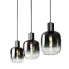Pendelleuchte Sarah, schwarz/silber, 95 cm