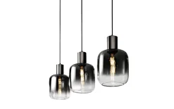Pendelleuchte Sarah, schwarz/silber, 95 cm