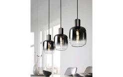 Pendelleuchte Sarah, schwarz/silber, 95 cm